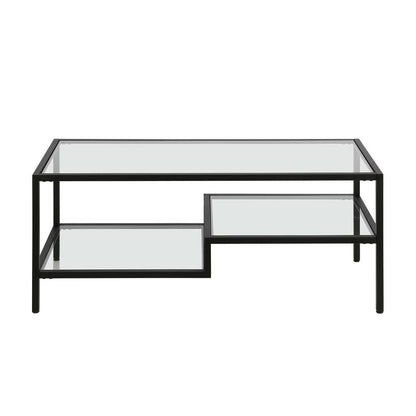 Hudson & Canal - Lovett 45in Wide Rectangular Coffee Table in Blackened Bronze - CT0312 veiw 3