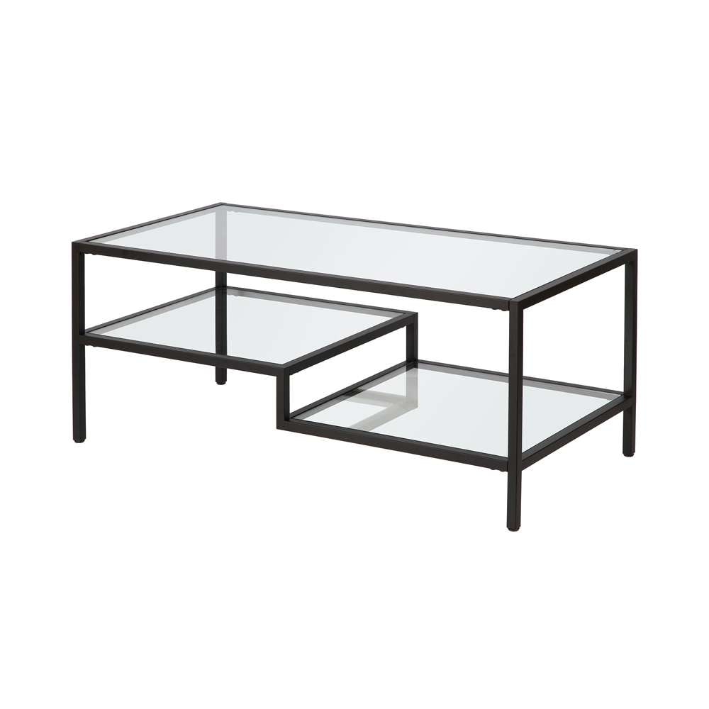 Hudson & Canal - Lovett 45in Wide Rectangular Coffee Table in Blackened Bronze - CT0312 veiw 4