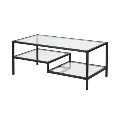 Hudson & Canal - Lovett 45in Wide Rectangular Coffee Table in Blackened Bronze - CT0312 veiw 4