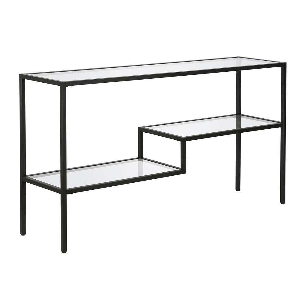 Hudson & Canal - Lovett 55in Wide Rectangular Console Table in Blackened Bronze - AT0637 veiw 1