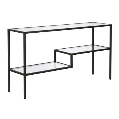 Hudson & Canal - Lovett 55in Wide Rectangular Console Table in Blackened Bronze - AT0637 veiw 1