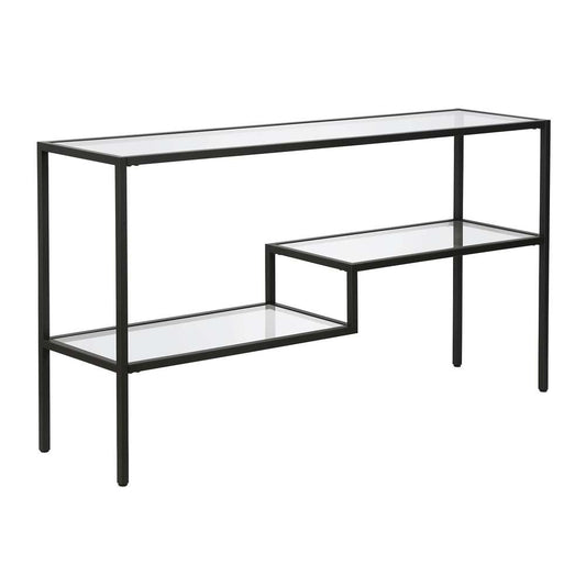 Hudson & Canal - Lovett 55in Wide Rectangular Console Table in Blackened Bronze - AT0637 veiw 1