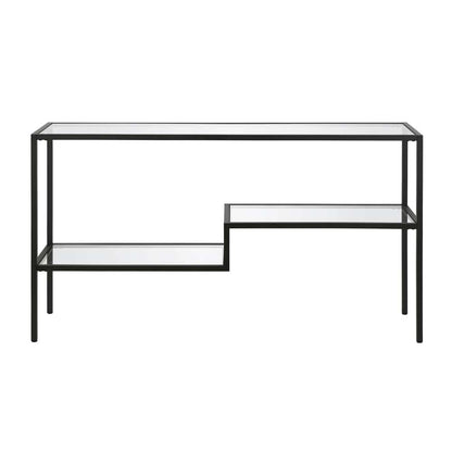 Hudson & Canal - Lovett 55in Wide Rectangular Console Table in Blackened Bronze - AT0637 veiw 4