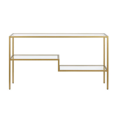Hudson & Canal - Lovett 55in Wide Rectangular Console Table in Brass - AT0638 veiw 5