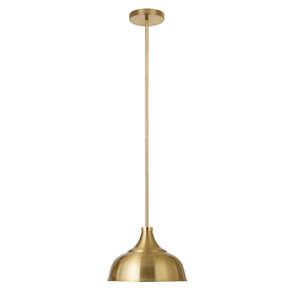Hudson & Canal - Mackenzie 10.75in Wide Pendant with Metal Shade in Brass/Brass - PD0701 veiw 1