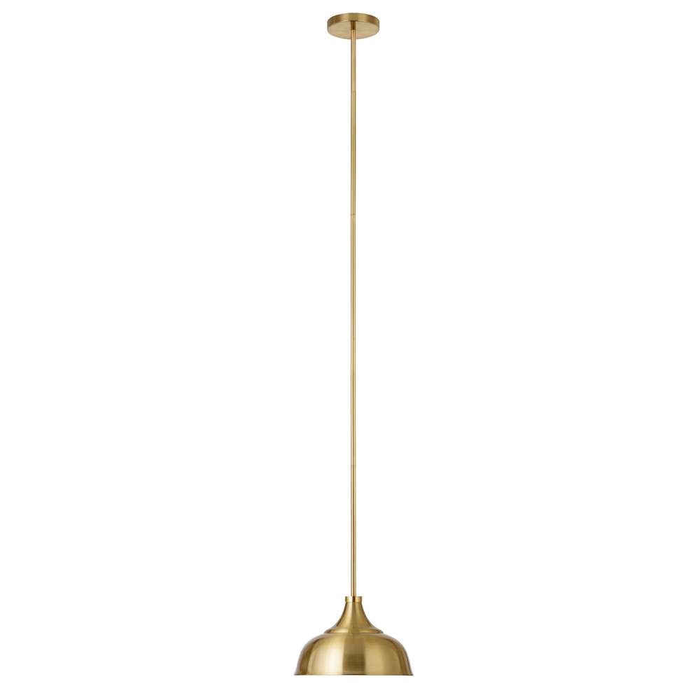 Hudson & Canal - Mackenzie 10.75in Wide Pendant with Metal Shade in Brass/Brass - PD0701 veiw 4