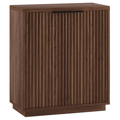 Hudson & Canal - Mansfield 28in Wide Rectangular Accent Cabinet in Satin Walnut - AC2337 veiw 1