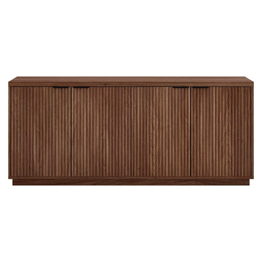 Hudson & Canal - Mansfield 68in Wide Rectangular Buffet Table in Satin Walnut - BF2338 veiw 2