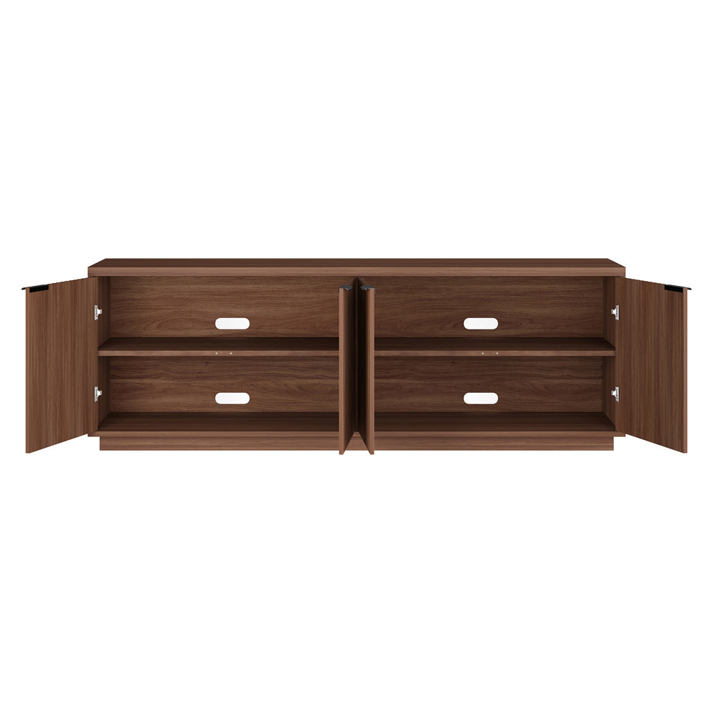 Hudson & Canal - Mansfield Rectangular TV Stand for TVs up to 78in in Satin Walnut - TV2311