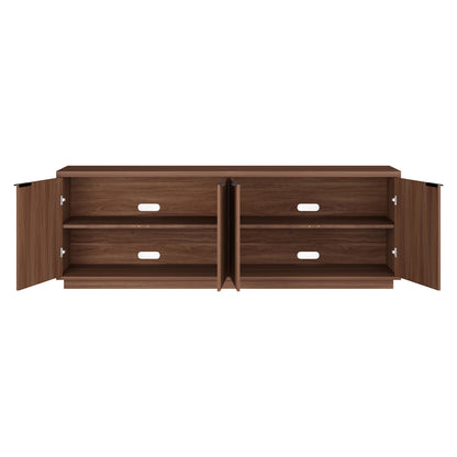 Hudson & Canal - Mansfield Rectangular TV Stand for TVs up to 78in in Satin Walnut - TV2311
