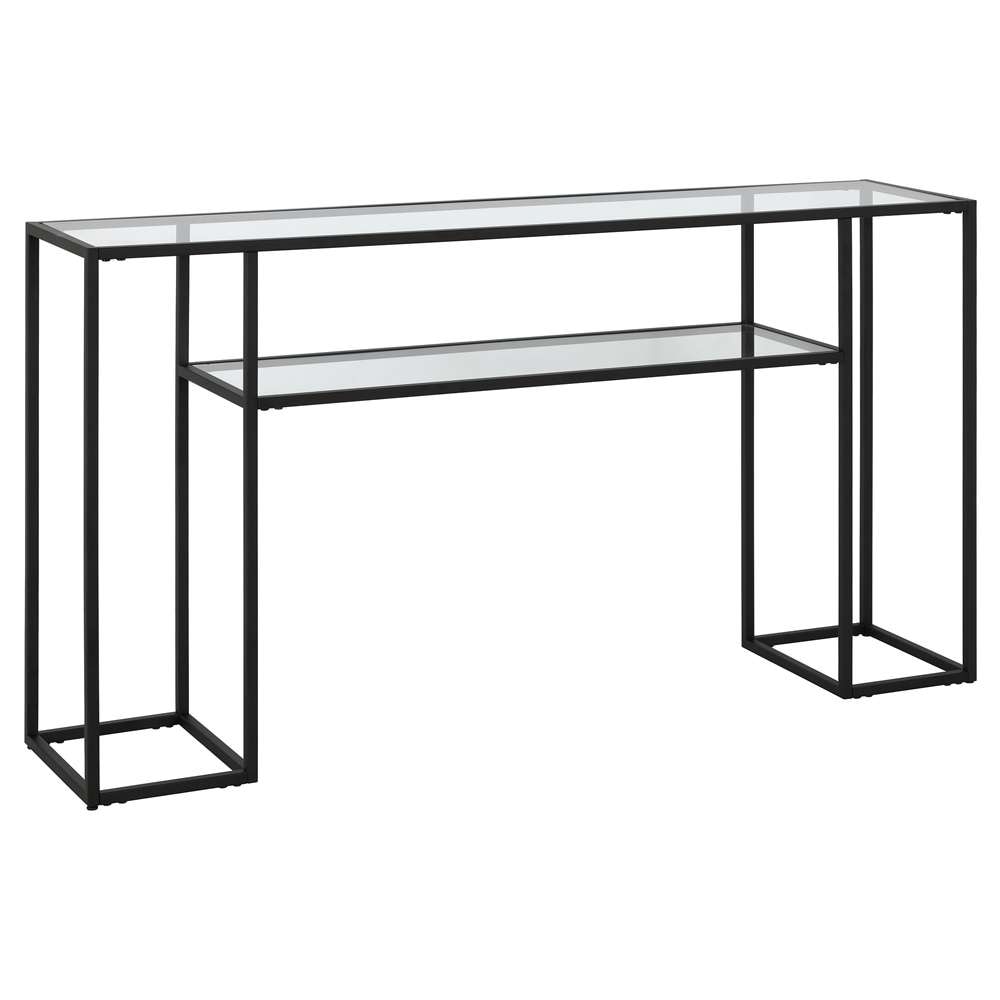 Hudson & Canal - Marilyn 55in Wide Rectangular Console Table in Blackened Bronze - AT1537 veiw 1