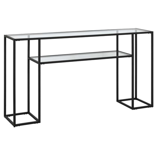 Hudson & Canal - Marilyn 55in Wide Rectangular Console Table in Blackened Bronze - AT1537 veiw 1