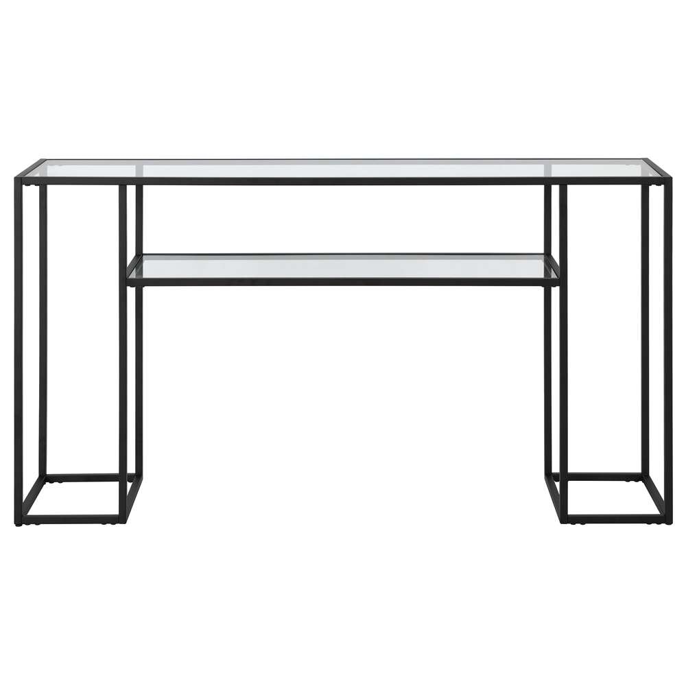 Hudson & Canal - Marilyn 55in Wide Rectangular Console Table in Blackened Bronze - AT1537 veiw 3