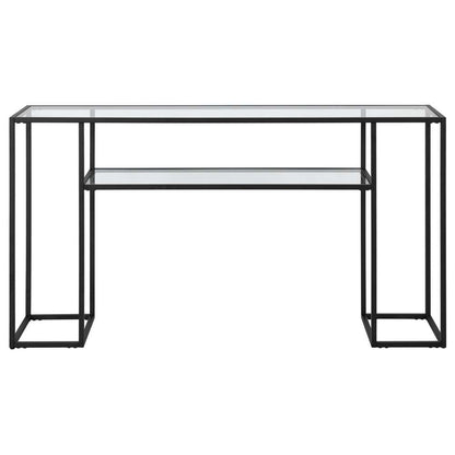 Hudson & Canal - Marilyn 55in Wide Rectangular Console Table in Blackened Bronze - AT1537 veiw 3