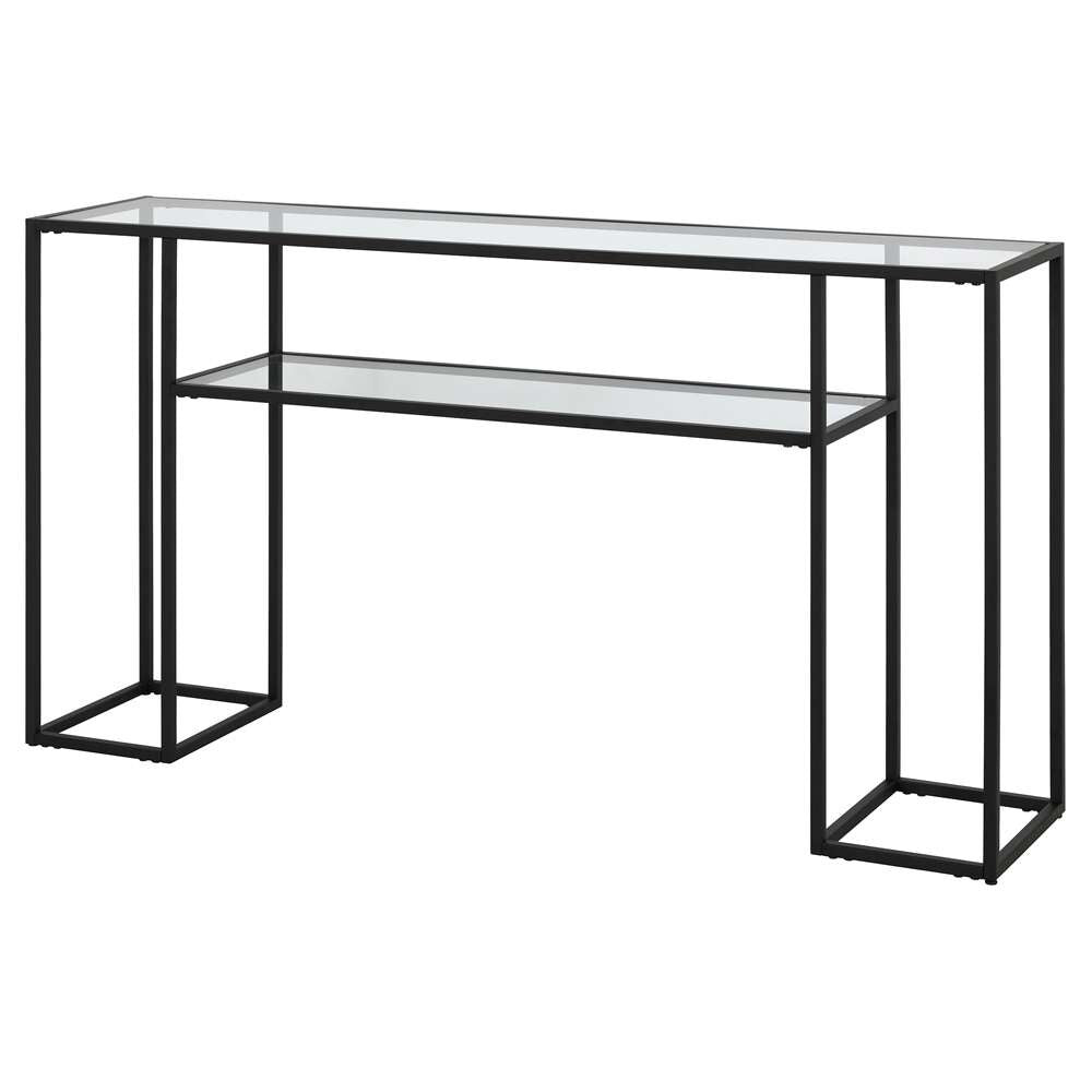 Hudson & Canal - Marilyn 55in Wide Rectangular Console Table in Blackened Bronze - AT1537 veiw 4