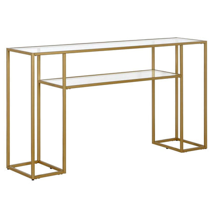 Hudson & Canal - Marilyn 55in Wide Rectangular Console Table in Brass - AT1536 veiw 1
