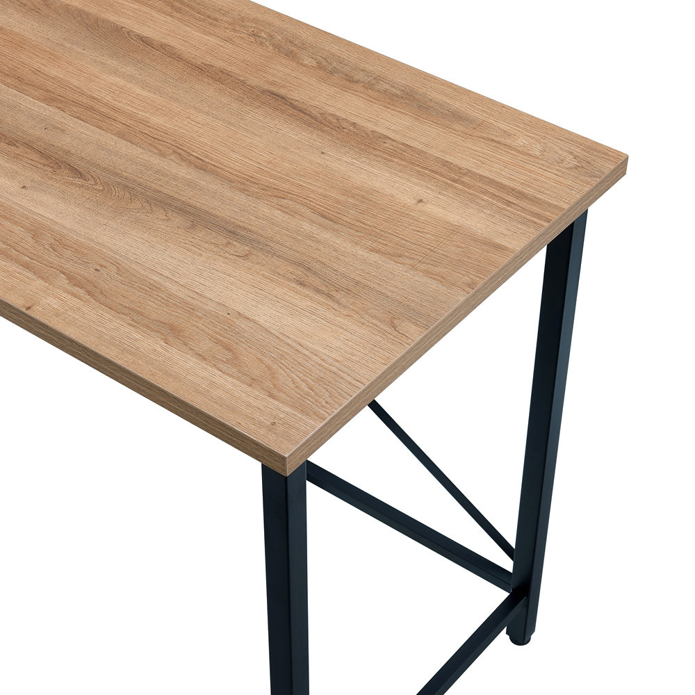 Hudson & Canal - Martina Rectangular 47.5in Wide Desk in Black/Golden Oak - OF0840