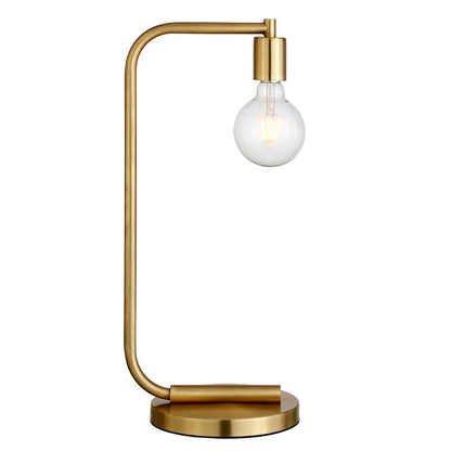 Hudson & Canal - Morgan 20.5in Tall Arc Table Lamp with No Shade in Brass/No Shade - TL1028 veiw 1