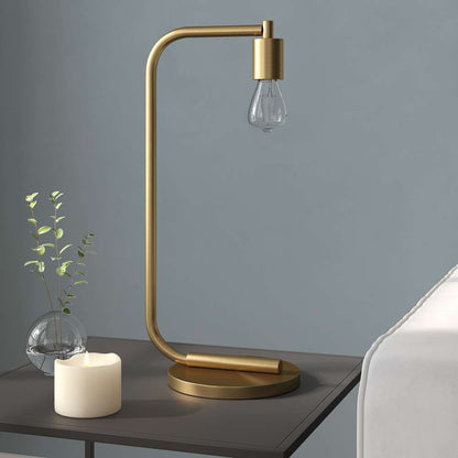Hudson & Canal - Morgan 20.5in Tall Arc Table Lamp with No Shade in Brass/No Shade - TL1028 veiw 2
