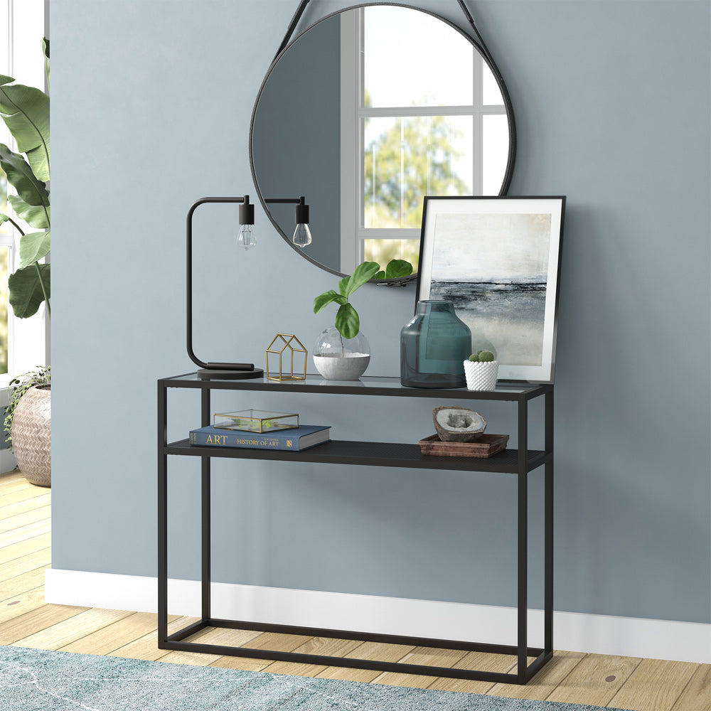 Hudson & Canal - Morgan 20in Tall Arc Table Lamp with No Shade in Blackened Bronze/No Shade - TL1027