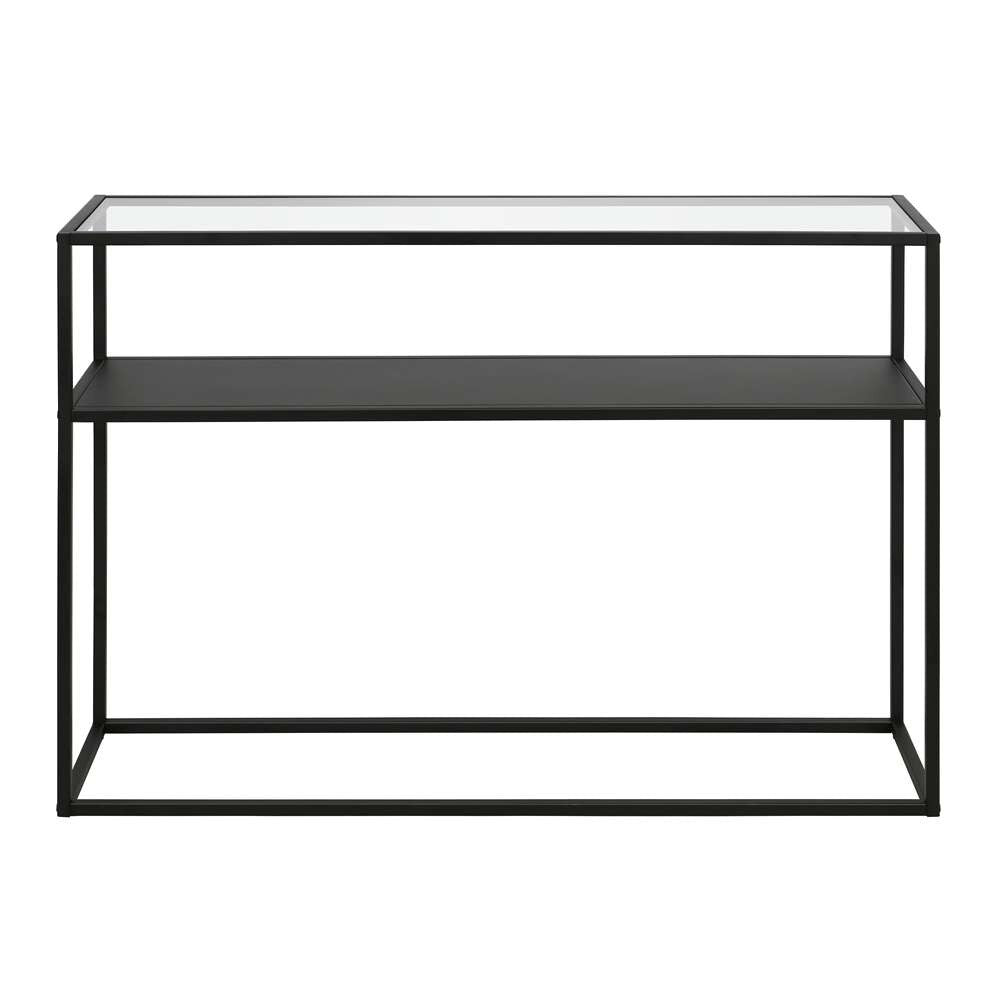 Hudson & Canal - Nellie 42in Wide Rectangular Console Table with Metal Shelf in Blackened Bronze - AT0573 veiw 3