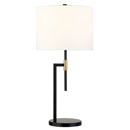 Hudson & Canal - Nico 25in Tall Table Lamp with Fabric Shade in Matte Black/Brass - TL1467 veiw 3