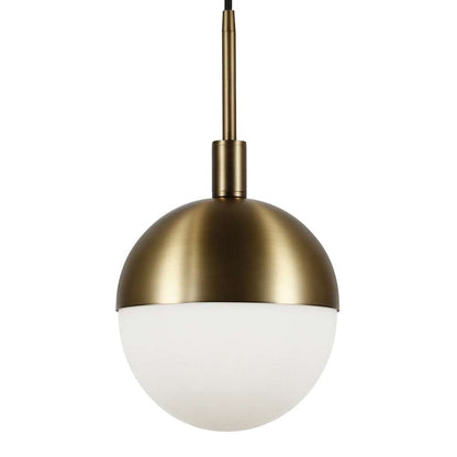 Hudson & Canal - Orb 10in Wide Large Pendant with Glass Shade in Brass/White Milk - PD0333 veiw 4