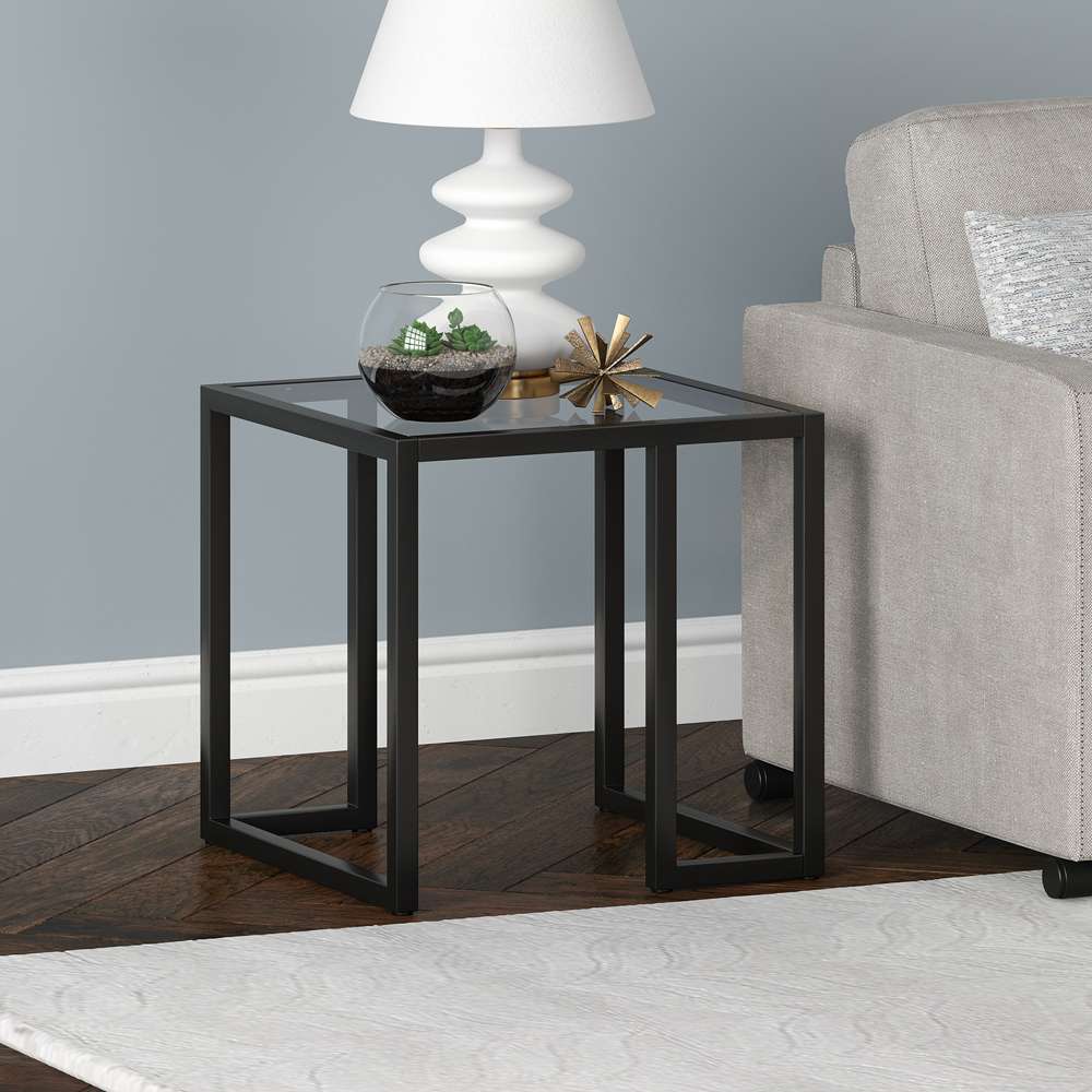 Hudson & Canal - Oscar 20in Wide Square Side Table in Blackened Bronze - ST1322 veiw 2