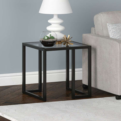 Hudson & Canal - Oscar 20in Wide Square Side Table in Blackened Bronze - ST1322 veiw 2