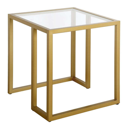 Hudson & Canal - Oscar 20in Wide Square Side Table in Brass - ST1323 veiw 1