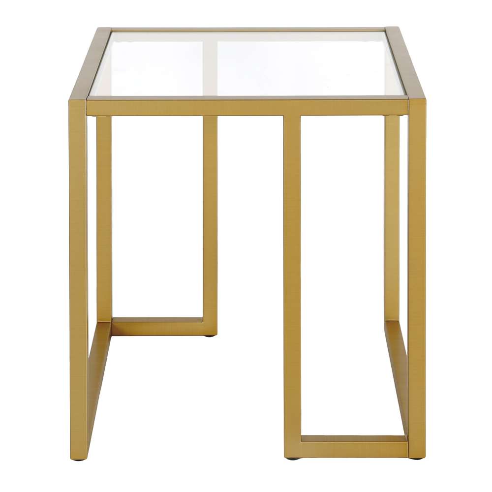 Hudson & Canal - Oscar 20in Wide Square Side Table in Brass - ST1323 veiw 3