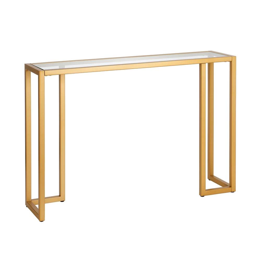 Hudson & Canal - Oscar 42in Wide Rectangular Console Table in Brass - AT0412 veiw 1