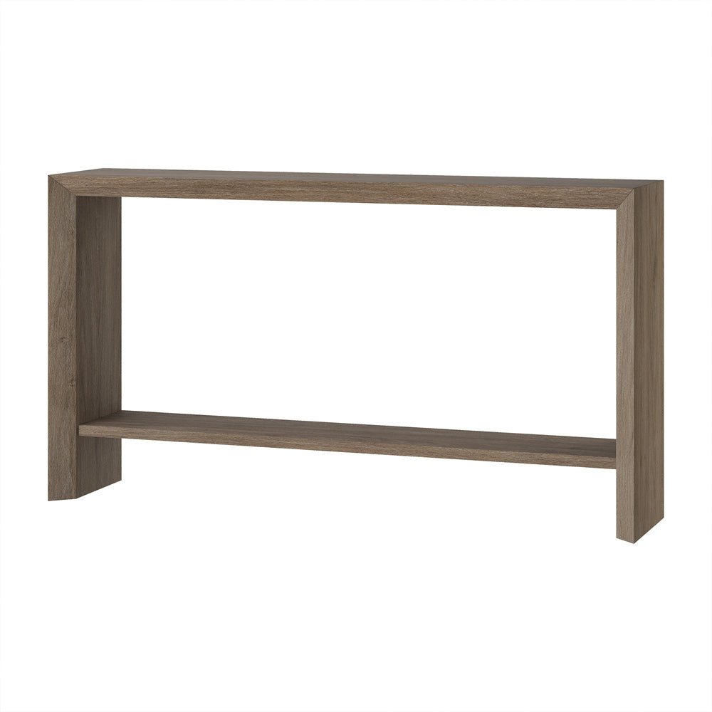 Hudson & Canal - Osman 55in Wide Rectangular Console Table in Antiqued Gray Oak - AT2365