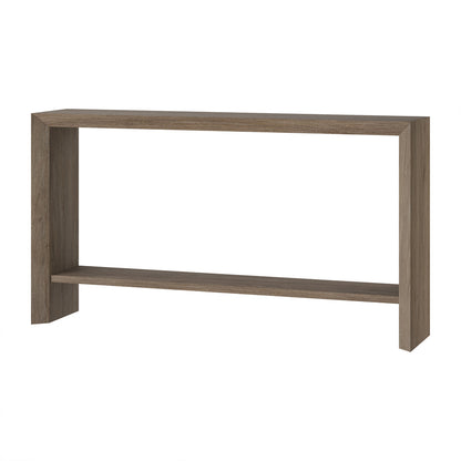 Hudson & Canal - Osman 55in Wide Rectangular Console Table in Antiqued Gray Oak - AT2365