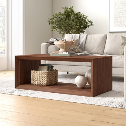 Hudson & Canal - Osmond 48in Wide Rectangular Coffee Table in Satin Walnut - CT2340 veiw 4