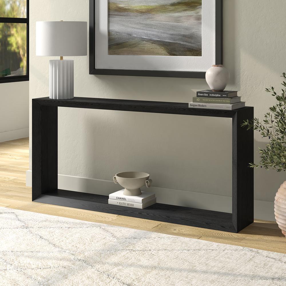 Hudson & Canal - Osmond 64in Wide Rectangular Console Table in Black Grain - AT2325 veiw 4