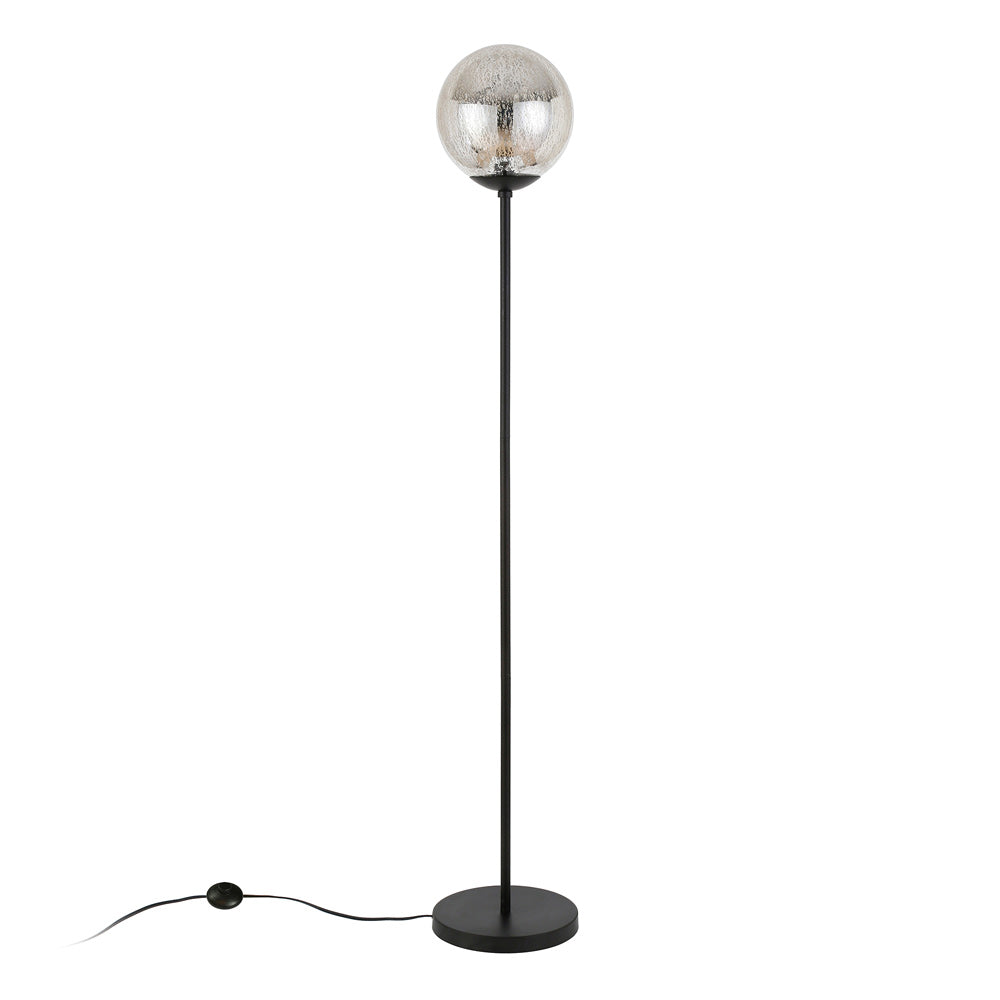 Hudson & Canal - Oula 66in Tall Floor Lamp with Glass Shade in Blackened Bronze/Mercury Glass - FL0146