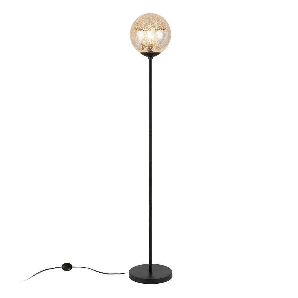 Hudson & Canal - Oula 66in Tall Floor Lamp with Glass Shade in Blackened Bronze/Mercury Glass - FL0146