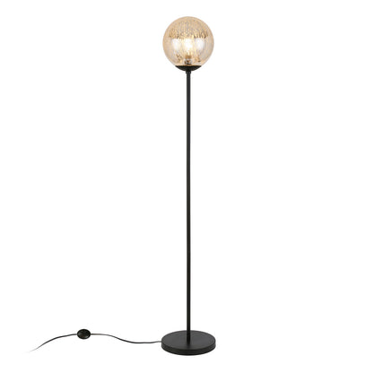 Hudson & Canal - Oula 66in Tall Floor Lamp with Glass Shade in Blackened Bronze/Mercury Glass - FL0146