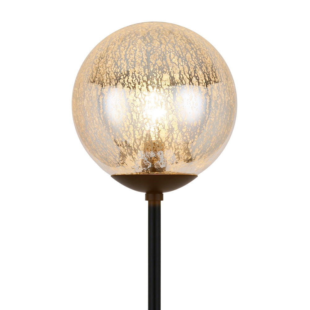 Hudson & Canal - Oula 66in Tall Floor Lamp with Glass Shade in Blackened Bronze/Mercury Glass - FL0146