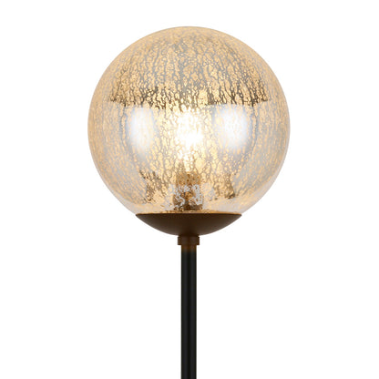 Hudson & Canal - Oula 66in Tall Floor Lamp with Glass Shade in Blackened Bronze/Mercury Glass - FL0146