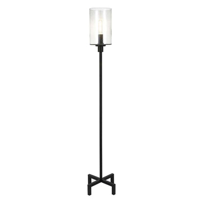 Hudson & Canal - Panos 66.25in Tall Floor Lamp with Glass Shade in Blackened Bronze/Seeded - FL0011 veiw 3