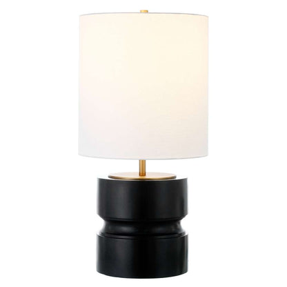 Hudson & Canal - Pax 27in Tall Table Lamp with Fabric Shade in Matte Black/Brass - TL1460 veiw 3
