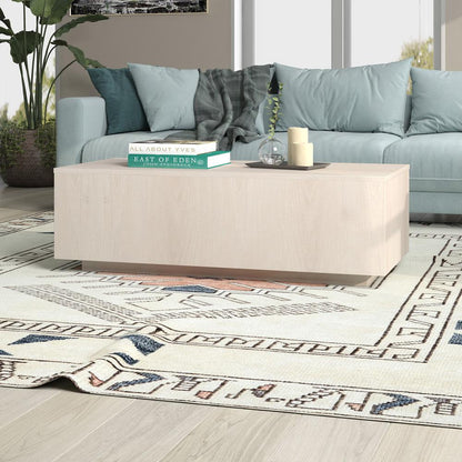Hudson & Canal - Paxton 48in Wide Rectangular Coffee Table in Alder White - CT2172 veiw 5