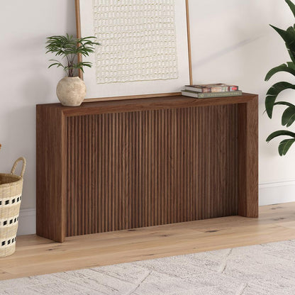 Hudson & Canal - Piedmont 56in Wide Rectangular Console Table in Satin Walnut - AT2342 veiw 4