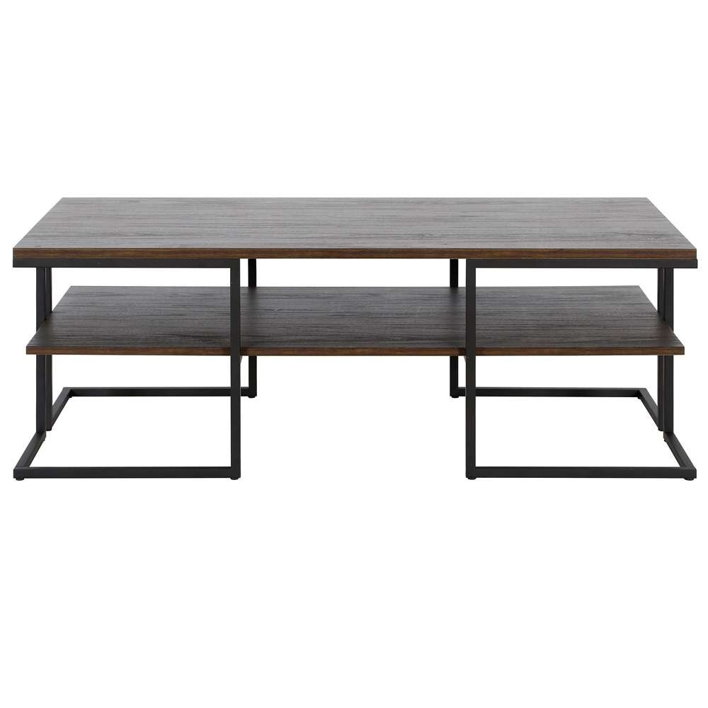 Hudson & Canal - Pike 45in Wide Rectangular Coffee Table in Blackened Bronze/Alder Brown - CT1530 veiw 3