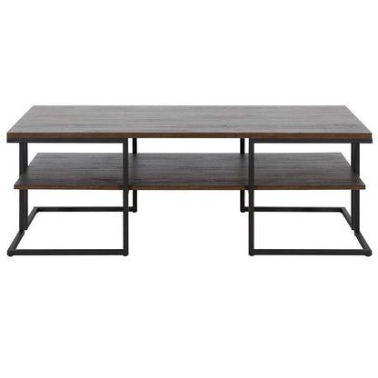 Hudson & Canal - Pike 45in Wide Rectangular Coffee Table in Blackened Bronze/Alder Brown - CT1530 veiw 3