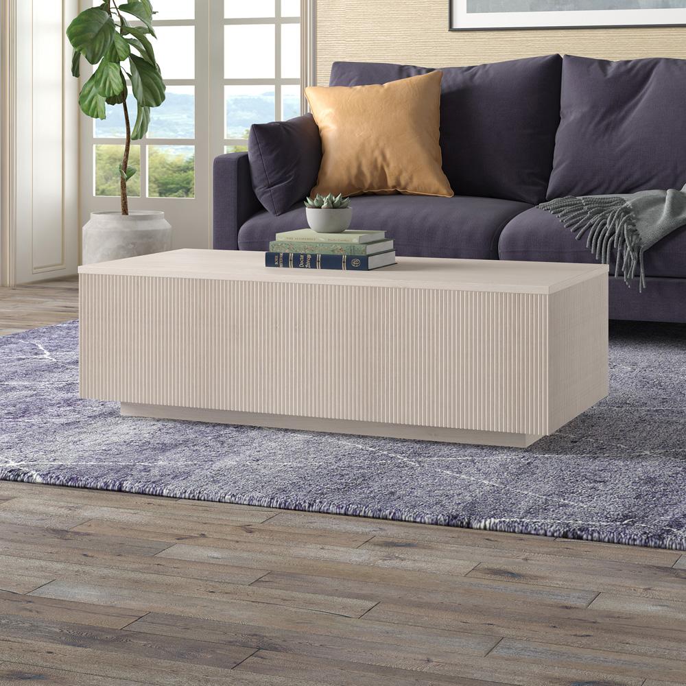 Hudson & Canal - Reyes 48in Wide Rectangular Coffee Table in Alder White - CT2171 veiw 4