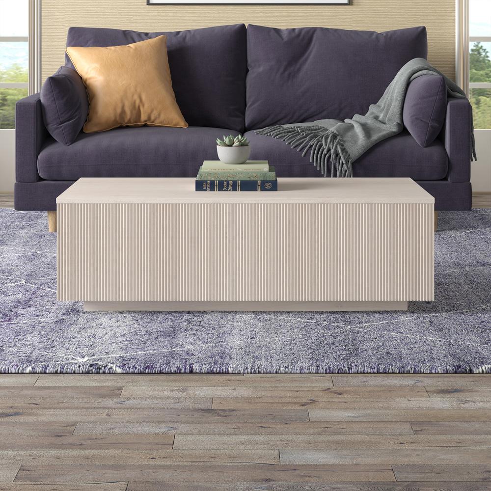 Hudson & Canal - Reyes 48in Wide Rectangular Coffee Table in Alder White - CT2171 veiw 6