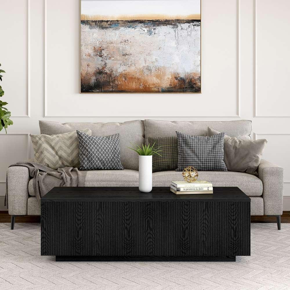 Hudson & Canal - Reyes 48in Wide Rectangular Coffee Table in Black Grain - CT2013 veiw 4